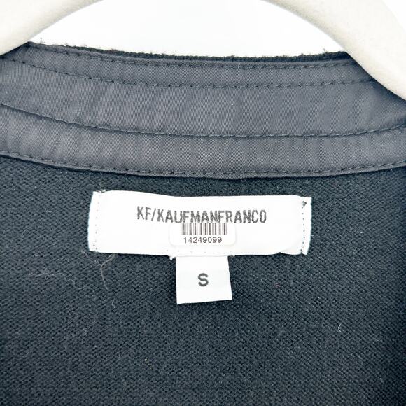 KF/KaufmanFranco Womens Quiet Luxury Minimalist Woven Wool Blend Cardigan Size S - Picture 4 of 6